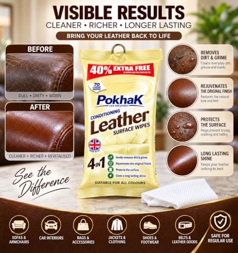 Conditioning Leather Surface Wipes 4-in-1 – 140 Large Wipes — view 5