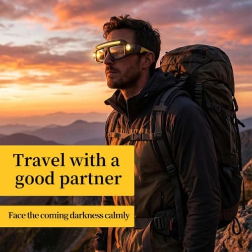 LED Safety Glasses 5 Modes LED USB Rechargeable Headlamp — view 5