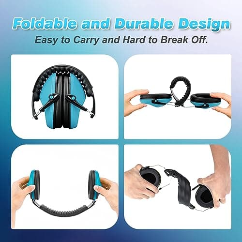 Kids Ear Defenders 2 Pack, Noise Cancelling Headphones for 3-16 Year — view 5