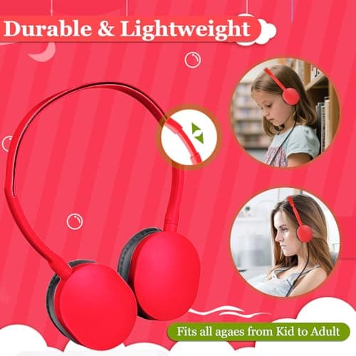 GDBOMA USB C Headphones Bulk Classroom School 5 Pack, Wired On Ear — view 3