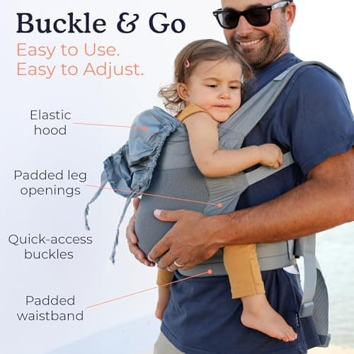 Beco Fly Lightweight Toddler Backpack Carrier, Foldable, 7-20 kg, Grey — view 5