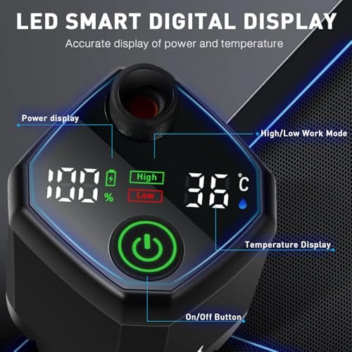 7800mAh Upgrade Portable Camping Shower with Digital Display & Temperature — view 2