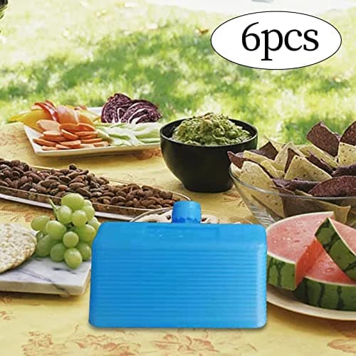 6 Pieces Freezer Packs Cooling Elements Travel Ice,Blue 7.5x9.5x6.5cm — view 6