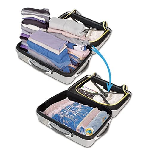 Roll Up Storage Bags for Travel, 8 Pack 2sizes 4(60 x 40 cm)+4(50 x 35 cm) Space Saver Pack Storage bag Travel Compression Bags for Suitcases, No Vacuum Needed — view 4