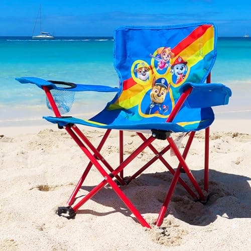Toyland® Paw Patrol Pups Folding Children's Camping Chair With Cup Holder & Storage Bag - Perfect for Camping Trips, Beach & Garden — view 2