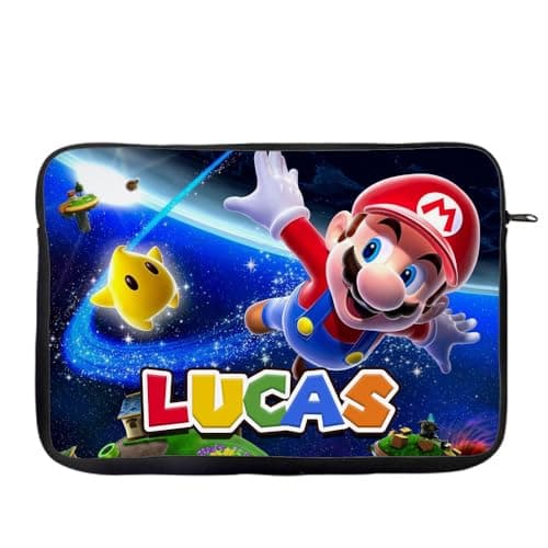 Personalised ANY NAME Ma-rio funny Video Gamer, Gaming Enthusiast Gift for Kids,Back to School, Laptop Sleeve/Cover. (14")