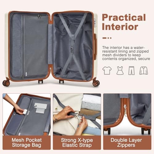Supercase Cabin Suitcase, Lightweight Hard Shell Carry On Luggage — view 6