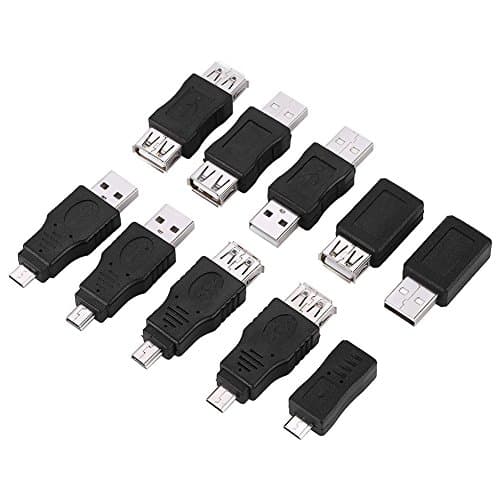 KUIDAMOS Multi USB2.0 Adapter Set 10 Pack Versatile Connectors for Easy Data Transfer Black — view 5