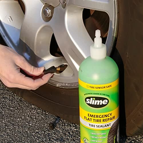 Slime 10125 Flat Tyre Puncture Repair Sealant, Smart Repair Kit Refill, suitable for cars, Non-toxic, eco-friendly, 473 mL (16oz) bottle — view 2