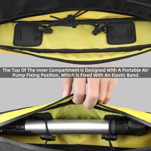 Rhinowalk Bike Frame Bag Waterproof Bike Triangle Bag 1.8L Bicycle Pouch Under Tube Professional Cycling Accessories(M)-Black — view 6