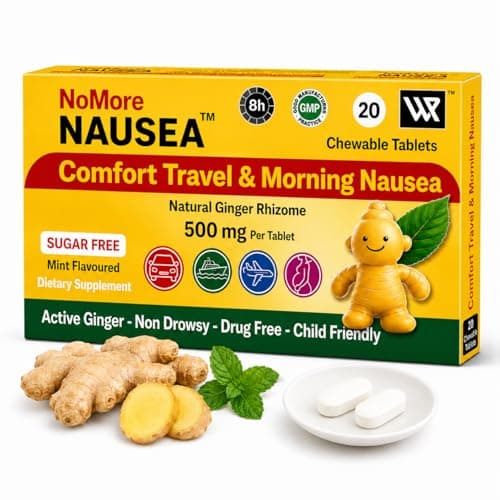 Travel Sickness Tablets - Sugar-Free Motion Sickness Tablets (20 Tablets)