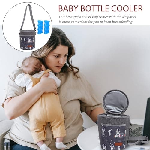 Breastmilk Cooler Bag Insulated Waterproof with Ice Pack, Oxford Cloth — view 3
