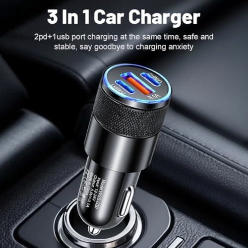 3.1A Dual USB Car Charger 2.5cm Wide Fitment(Yellow) — view 2