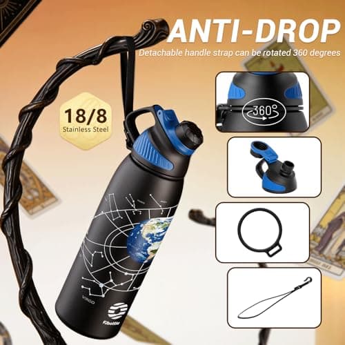 Fjbottle Insulated Water Bottle 1L Magnetic Lid Stainless Steel — view 3