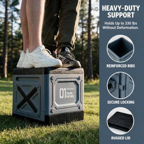 Multifunctional Foldable Portable Car Toilet Lightweight Outdoor Camping & Travel Emergency Toilet, Waterproof & Leak-Proof, Compact & Comfortable for Home, Camping, and Car Use — view 5
