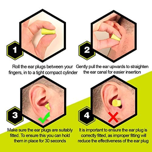 QED 301 Ear Plug Bulk Pack 500 Ear Plugs Yellow — view 3
