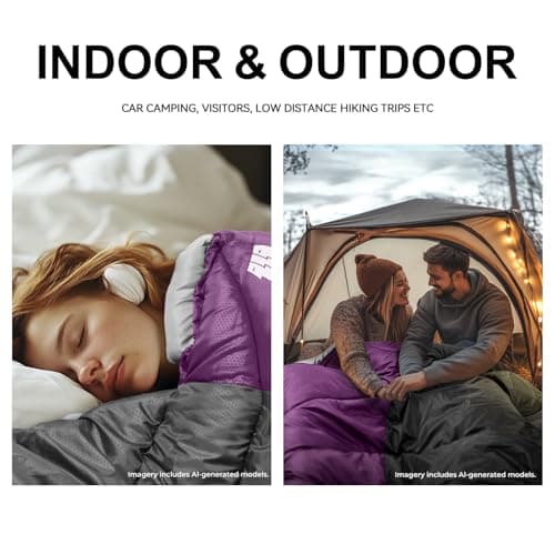 TANSTRIDER Sleeping Bags for Adults Teens, 4 Season Camping Sleeping Bag Waterproof,Machine Washable Backpacking Gear for Cool Weather,Outdoor Tent Hiking,with Compression Sack,220x80cm,1.8kg — view 6