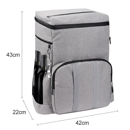 BRAVECOW Cooler Backpack, Insulated Refrigerated Leakproof Outdoor Portable Cold for 24 Hours Picnic Fresh Holds 54 Cans/4 Wine Bottles Large Capacity Hiking Camping — view 2