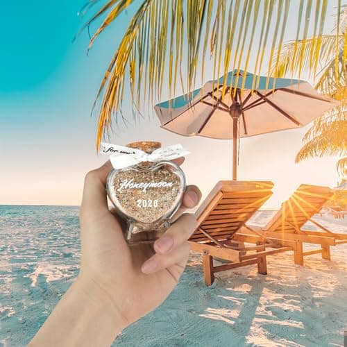 Honeymoon Sand Keepsake Jar 2026 - Honeymoon Gift for Newlywed - Bridal Shower, Wedding, Engagement,Travel Gifts for Bride (with gift box) (Honeymoon Jar 2026) — view 5