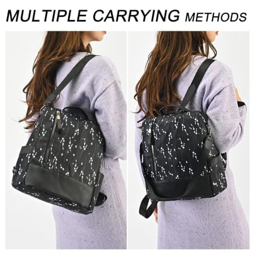 WSXQAZ Women's Fashion Backpacks, Lightweight Nylon Casual Rucksack — view 6