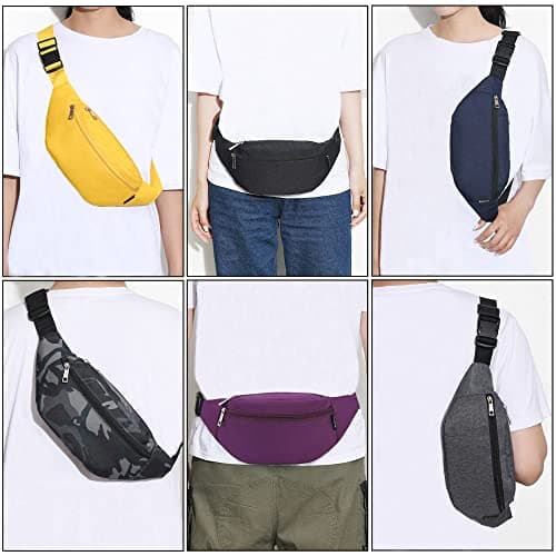 Bumbags and Fanny Packs for Men Women Hiking Running Travel Waterproof Waist Bag Walking Dog Outdoor Sport for Ladies Boys Purple — view 6