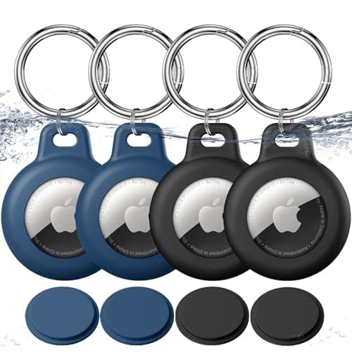 Tecolu for AirTag Holder Keyring, IPX8 Waterproof Case for AirTag 2nd/1st
