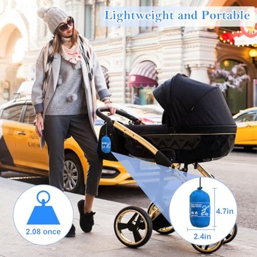 South to East Mosquito Net For Pram,Drawstring Mesh Cover with Storage Bag — view 6