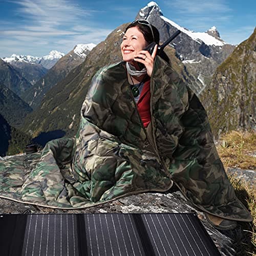 Tongcamo Poncho Liner Military Woobie Outdoor Camping Woobie Blanket for Travel, Beach, Grass, Picnic, Car Emergency, Outdoor, Survival — view 6