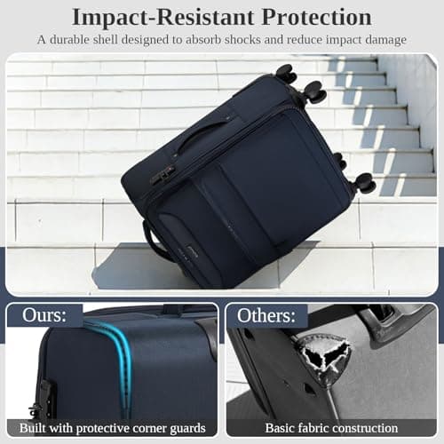 British Traveller Cabin Suitcase, Lightweight Softside Hand Luggage — view 4