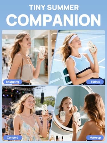 Kssvzz Portable Handheld Misting Fan, Rechargeable Mini Personal Fan — view 6