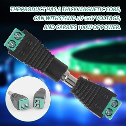 10 Pack 5.5 mm X 2.1mm Connector 12V DC Power Male Female Barrel Jack — view 6
