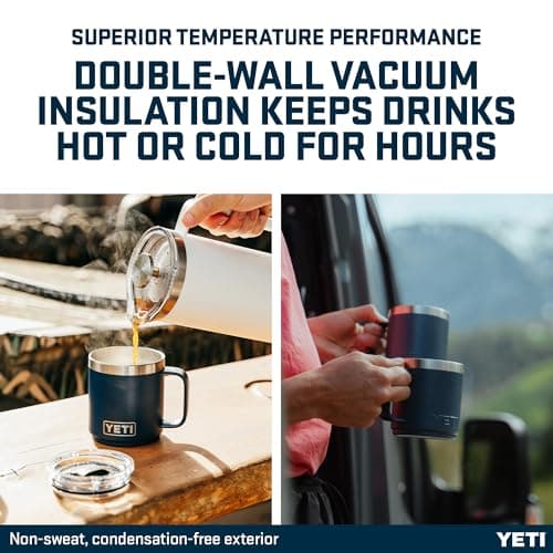 YETI Rambler 10 oz (295 ml) Stackable Coffee Mug, Navy — view 4