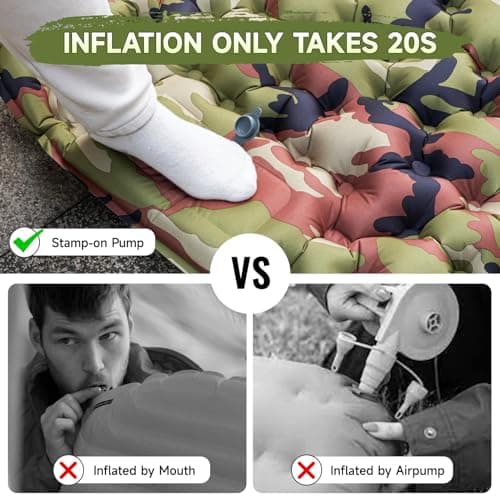 HiiPeak Sleeping Pad - Ultralight Inflatable Sleeping Mat with Built-in Foot Pump, Compact Waterproof Camping Air Mattress for Camping, Backpacking, Hiking, Tent Trap Traveling — view 5