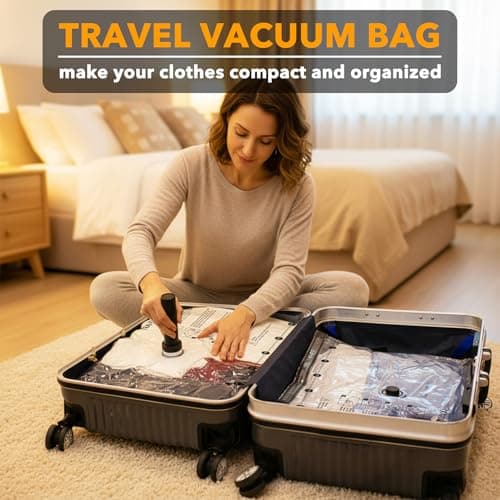 SpaceAid Vacuum Bags for Travel with Cordless Electric Pump, 21 Pack — view 2