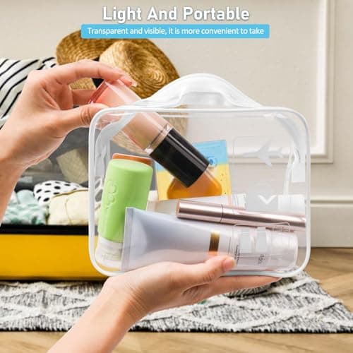Clear Travel Toiletries Bag 2 Pack TSA Approved Airport Security Liquid Bag — view 4