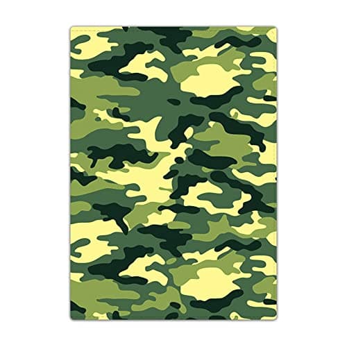 Passport Holder Cover, PU Leather Travel Wallet Case Organiser for Passport, Business Cards, Credit Cards, Boarding Passes (Green Yellow Camouflage)