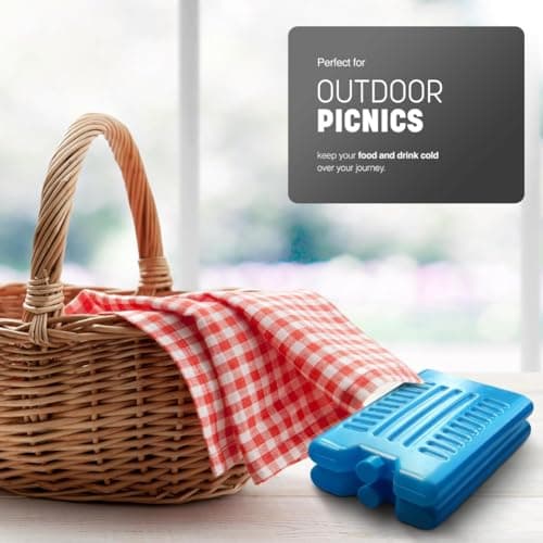 Reusable Ice Packs Long Lasting Cooling Blocks for Cool Bags & Lunch Boxes Leak Resistant Freezer Packs Travel Picnic Camping Food Storage Cooler Accessories (4 Pack) — view 6