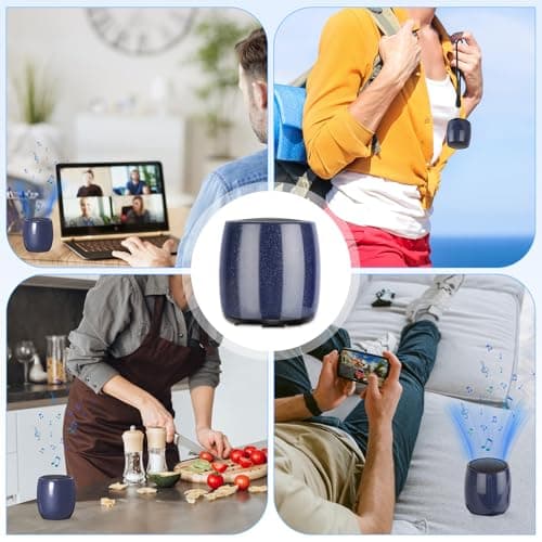 ZYMY Small Bluetooth Speaker Wireless, Mini Speaker IPX7 Waterproof, Blue — view 6