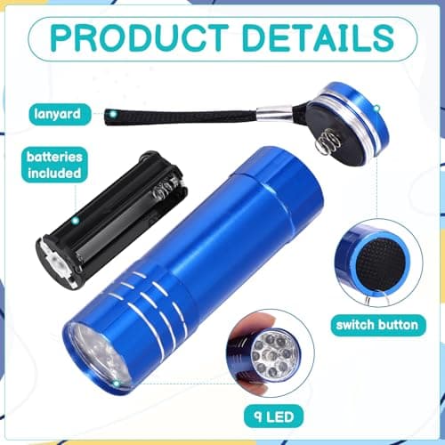 saerryor 8Pcs Small Torch Mini LED Torches with Lanyards Pocket Flashlights — view 3