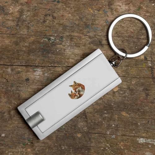 Azeeda 'Fox Couple ' LED Keyring Torch (KT00053996) — view 6
