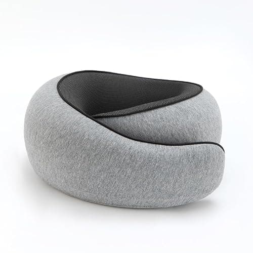 WEIJUNFA Travel Pillow, Memory Foam Neck Pillow Set, Orthopedic Pillow, Travel Essentials for Flying, Kit with 3D Contoured Sleep Mask and Luxury Mesh Bag — view 2