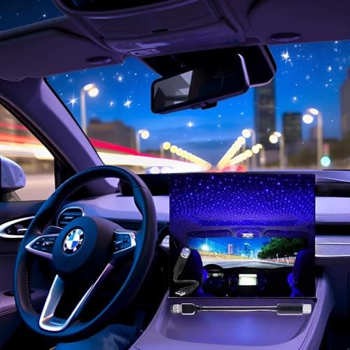 1Pc USB Star Projector, Adjustable Romantic Starry Sky Projector, Portable Atmosphere Decorative Auto Roof Light for Various Occasions, Tools and Home Improvement, Blue Wall Light — view 4
