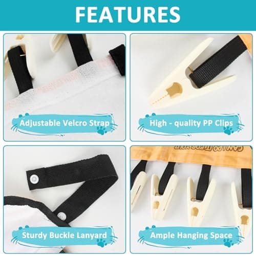 TamBee Travel Hanger Clips, Cruise Ship Essentials Portable Folding Clothes Hanger Clips Towel Drying Rack Sock Dock Swimsuit Drying Rack Hanger with 6 Clips Pack of 3 (Animals) — view 4