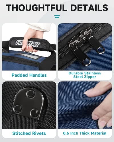 Findway Golf Travel Bag for Airlines with Wheels, Premium Golf Flight Bags with Hard Case Top, Protection for Clubs, Portable and Waterproof Travel Golf Bag — view 6