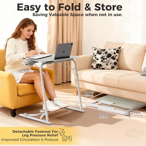 FoldWise Folding Laptop Table for Sofa, Sturdy Work & Dinner Portable Desk — view 6