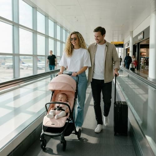 My Babiie MBX2 Compact Stroller – from Birth to 22kg, Foldable, Lightweight, Travel Buggy for Toddlers, Pushchair with UPF50+ Sun Canopy - Blush Pink — view 2