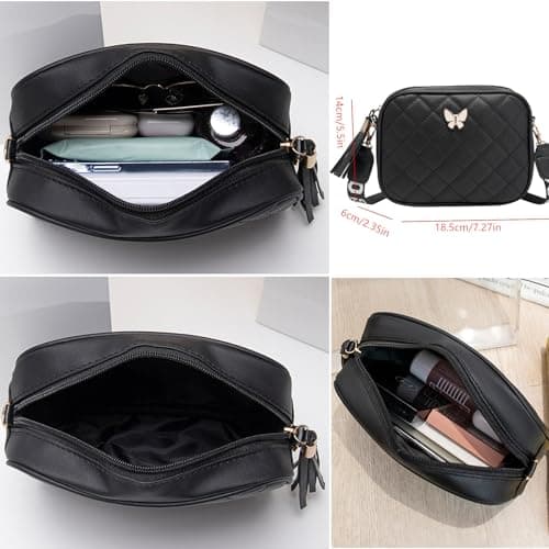 ANPTER Small Crossbody Bag for Women Cross body Purse Camera Shoulder Handbag with Detachable Adjustable Strap for Ladies Girls Travel Shopping Work Daily Use — view 5