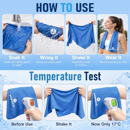 YQXCC Cooling Towels, 120x30 cm, Ice Cool Microfibre Towel for Neck — view 4