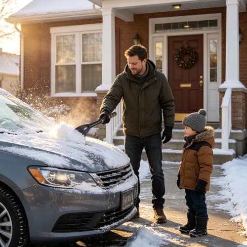 Car Ice Scraper - Ice Removal Shovel, Ergonomic Frost Cleaner — view 3