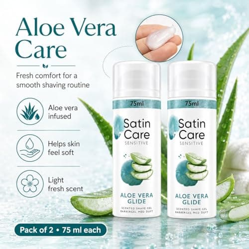Travel Size Shaving Gel for Sensitive Skin with Aloe Vera (Pack of 2) -Moisturising Shave Gel for Smooth, Irritation-Free Shave on Legs & Body, Carry-On Friendly (for Men & Women) — view 6